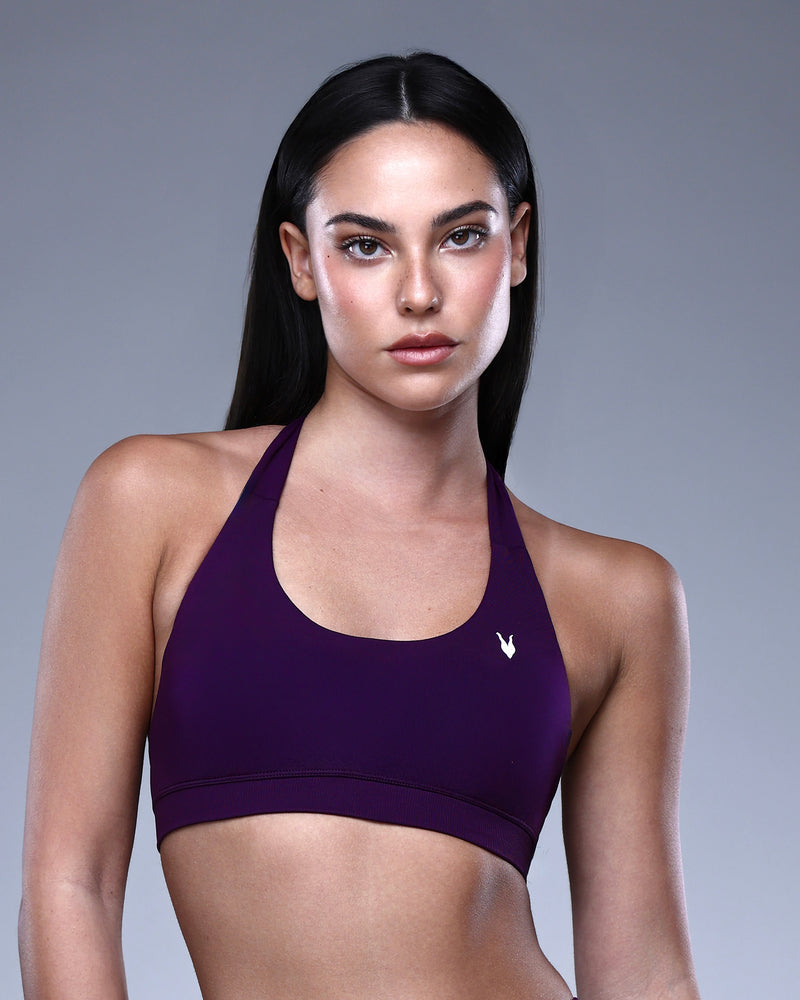 טופ ספורט מחטב AURA VIOLET בצבע סגול עמוק – בד SEAMLESS, Inner Dragon